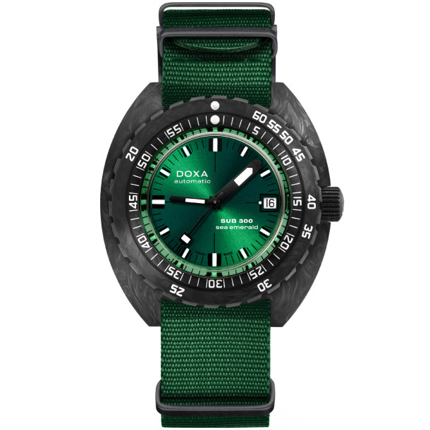         Herrenuhr, Automatik, Doxa SUB 300 CARBON SEA EMERALD