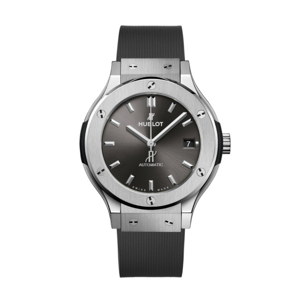         Damen- und Herrenuhr, Automatik, Hublot Classic Fusion Racing Grey Titanium 
