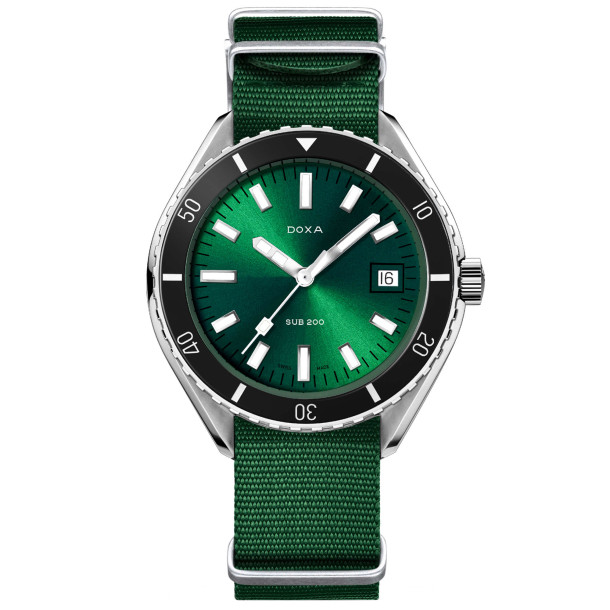         Damen- und Herrenuhr, Automatik, Doxa SUB 200 SEA EMERALD