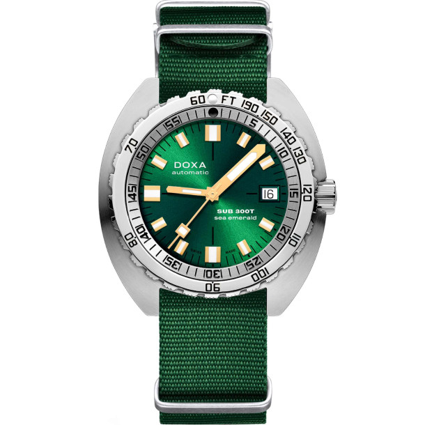         Herrenuhr, Automatik, Doxa SUB 300T SEA EMERALD