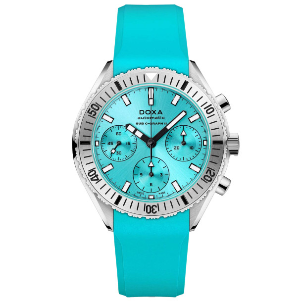         Damen- und Herrenuhr, Automatik, Doxa SUB 200 C-GRAPH II AQUAMARINE