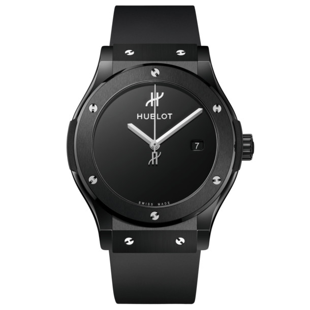         Damen- und Herrenuhr, Automatik, Hublot Classic Fusion Original Black Magic 