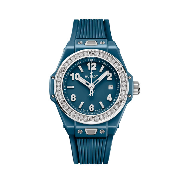         Damenuhr, Automatik, Hublot Big Bang One Click Petrol Blue Ceramic Diamonds 
