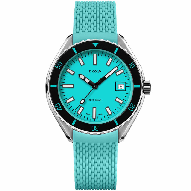         Damen- und Herrenuhr, Automatik, Doxa SUB 200 AQUAMARINE