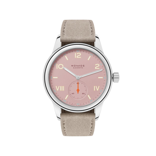         Damen- und Herrenuhr, Handaufzug, NOMOS Glashütte Club Campus Full Rose