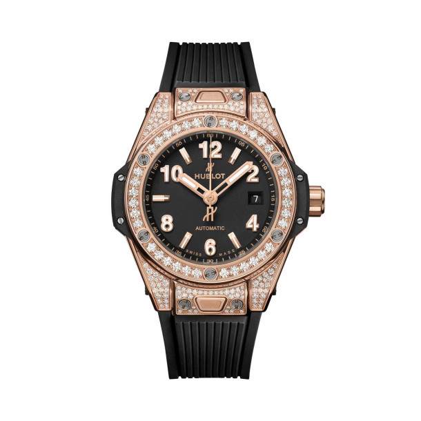         Damenuhr, Automatik, Hublot Big Bang One Click King Gold Pavé 