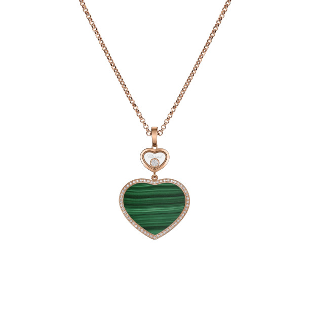         Roségold, Halsschmuck, Chopard Happy Hearts Anhänger mit Halskette