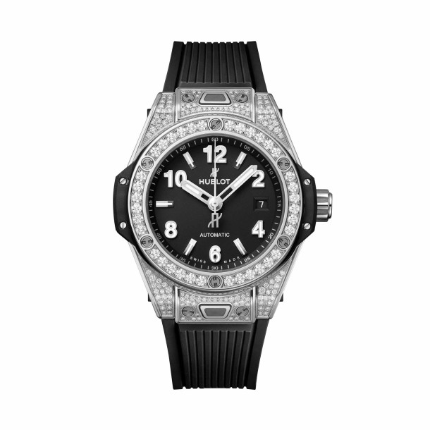         Damenuhr, Automatik, Hublot Big Bang One Click Steel Pavé 