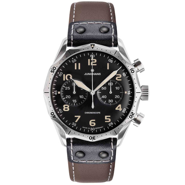         Herrenuhr, Automatik, Junghans Pilot Chronoscope