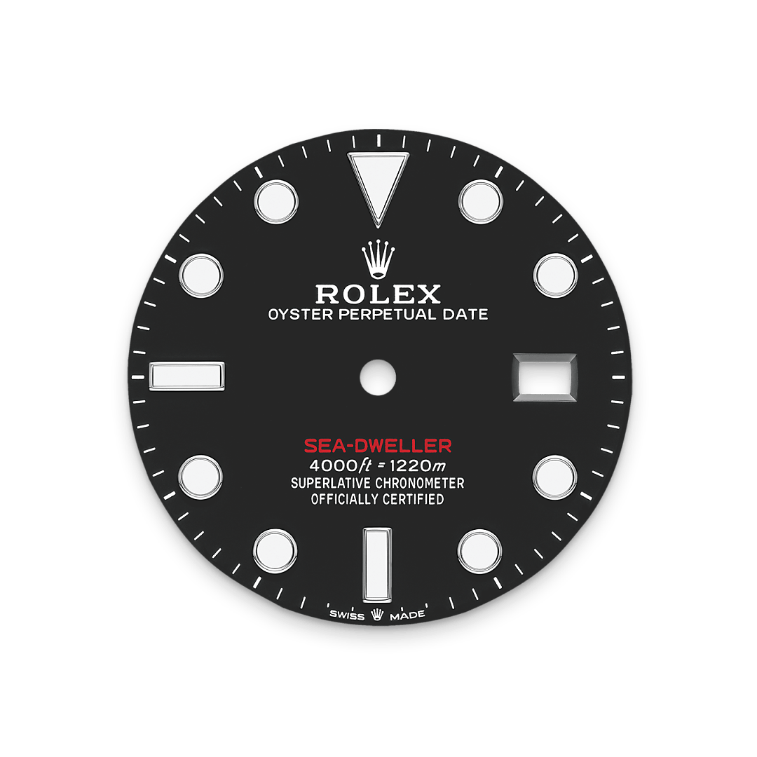 Tiefschwarzes Zifferblatt