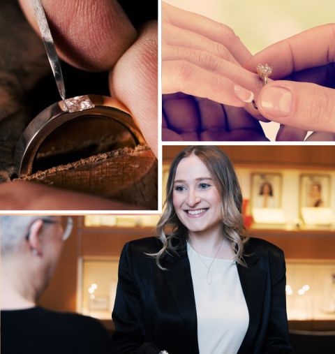 Handgefertigter Verlobungsring im Atelier, Heiratsantrag mit Diamantring und pers&ouml;nliche Beratung bei Juwelier M&uuml;hlbacher in Regensburg